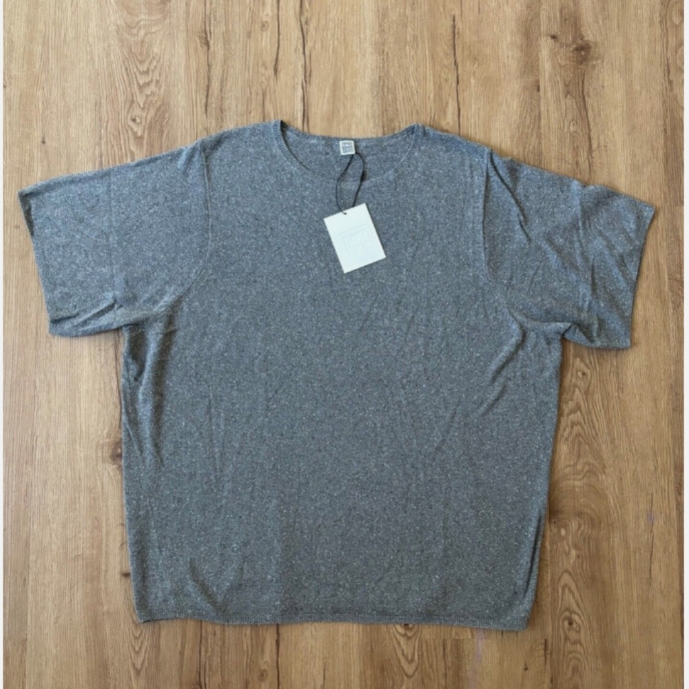 ★100% Authentic!! NWT Org.$360 TOTÊME  Oversize Silk T-Shirt M★ - Picture 6 of 8